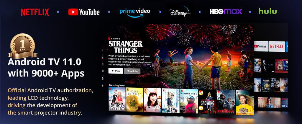 Android TV 11.0 with 9000+ Apps