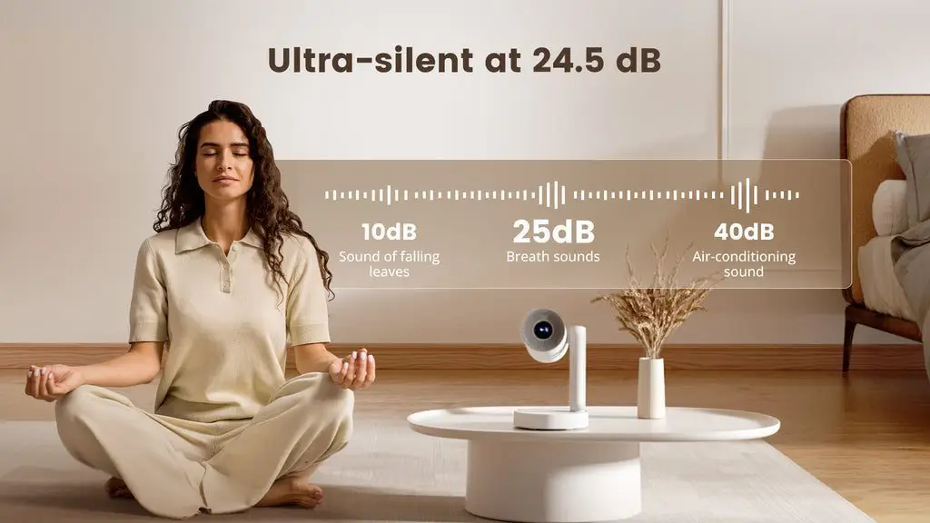 Ultra-silent at 24.5 dB