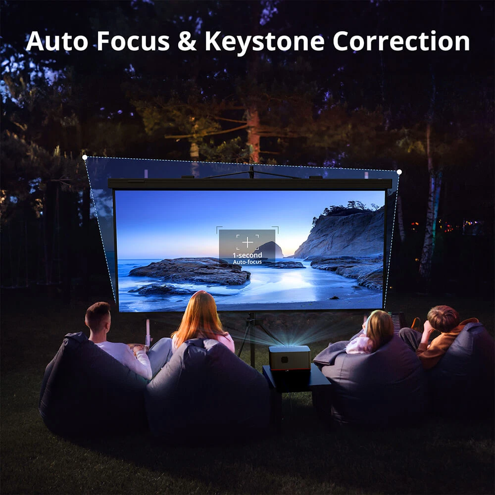 Auto Focus & Keystone Correction , 1-second Auto-focus