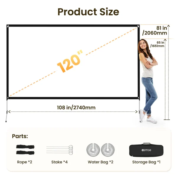 ETOE Projection Screen 120inch - Image 4