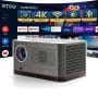 Projecteur TV Etoe Whale Pro - Android, 1080p, 1500 ANSI, Compatible 4K, mise au point auto, 2 haut-parleurs 10W, Wi-Fi dual, + Cadeau
